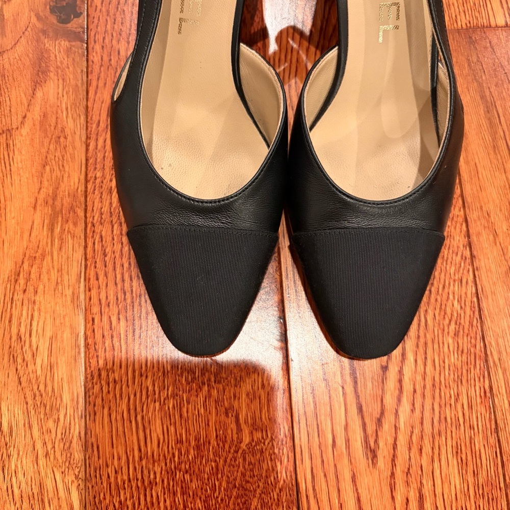 CHANEL Black Slingback Block Heel Pumps - Picture 10 of 12